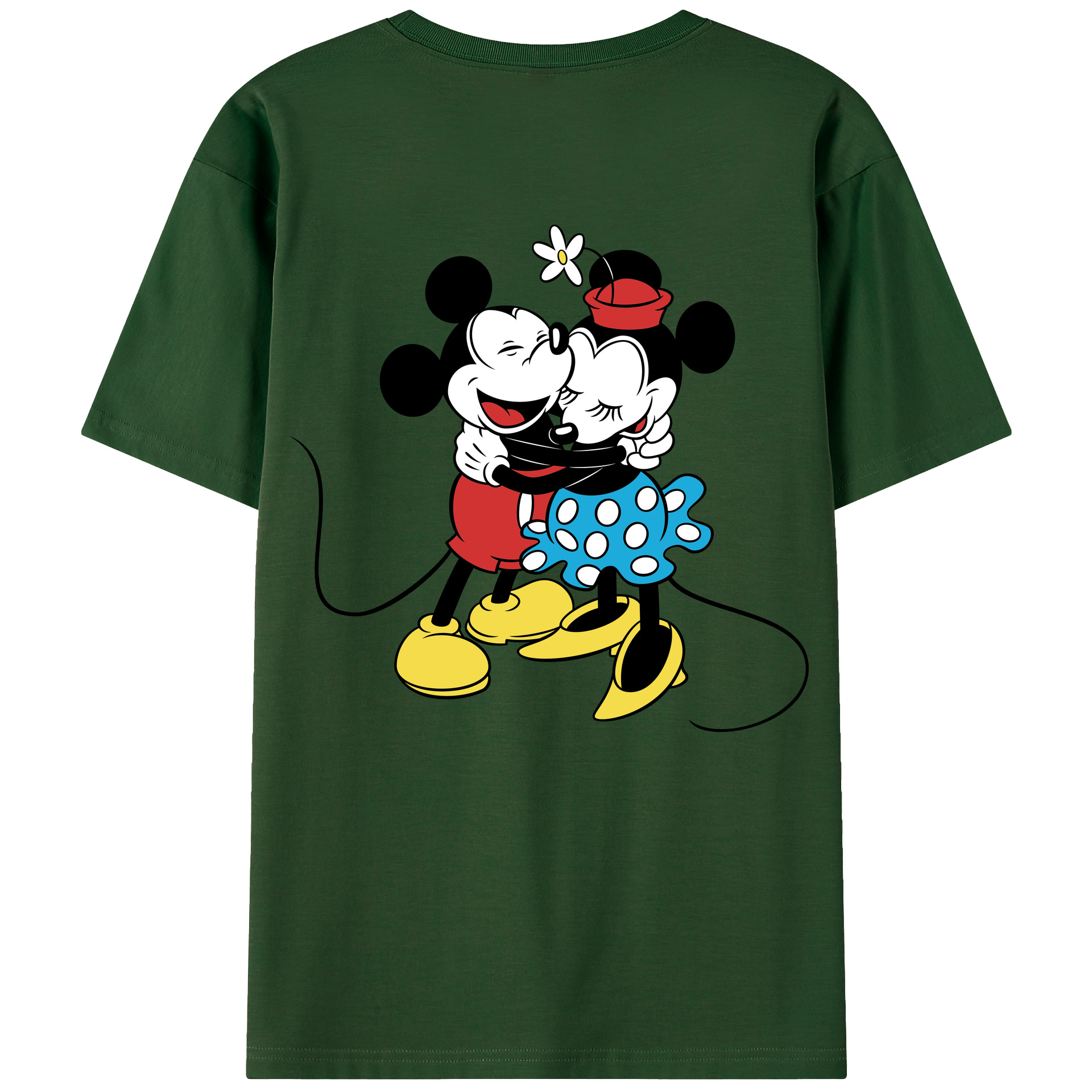 （画像用） ミッキーマウス Mickey Mouse 綿100％半袖Tシャツ（背面プリント）